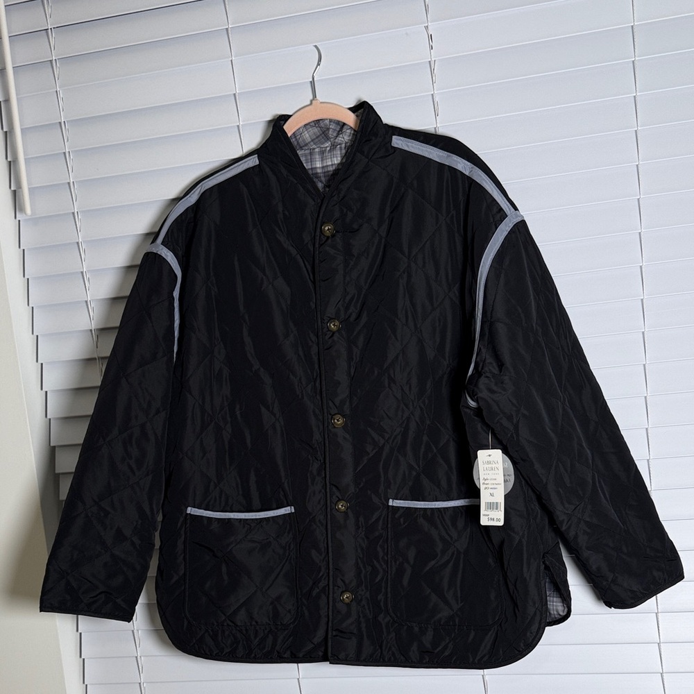 Sabrina Lauren reversible, quilted jacket two looks in one!